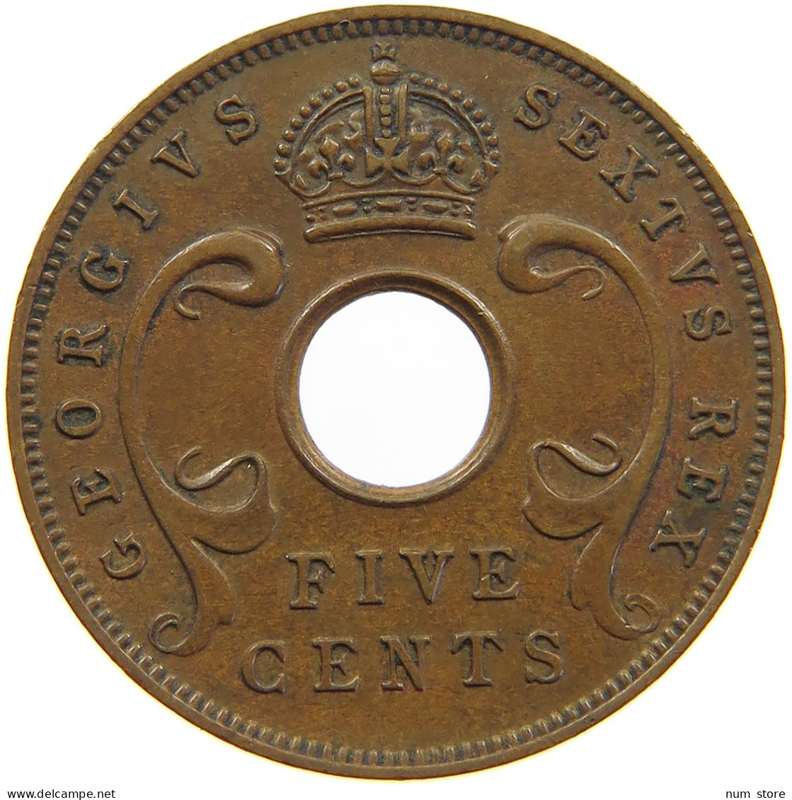 EAST AFRICA 5 CENTS 1949 George VI. (1936-1952) #c012 0365 - East Africa & Uganda Protectorates