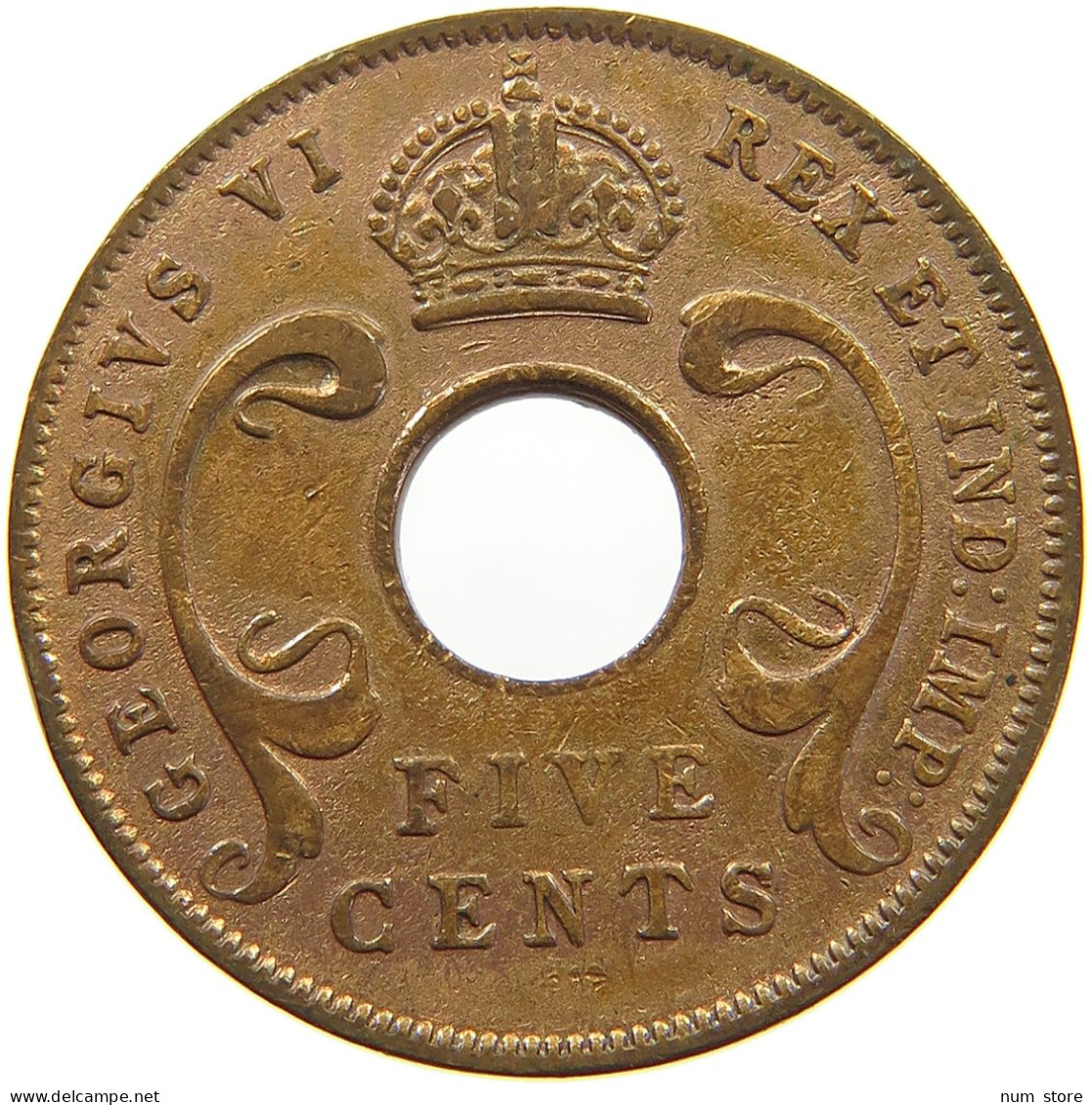 EAST AFRICA 5 CENTS 1942 George VI. (1936-1952) #c036 0637 - Ostafrika Und Herrschaft Von Uganda