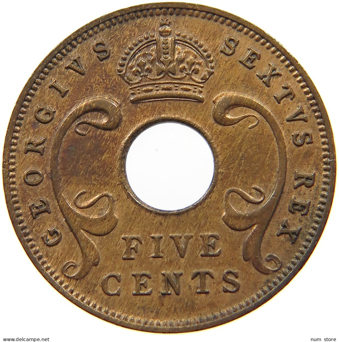 EAST AFRICA 5 CENTS 1952 George VI. (1936-1952) #a011 0341 - Oost-Afrika & Protectoraat Van Uganda