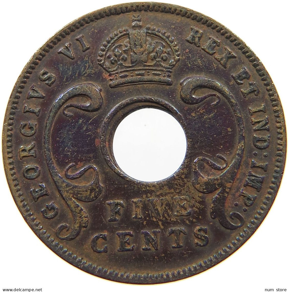 EAST AFRICA 5 CENTS 1942 George VI. (1936-1952) #c080 0241 - East Africa & Uganda Protectorates