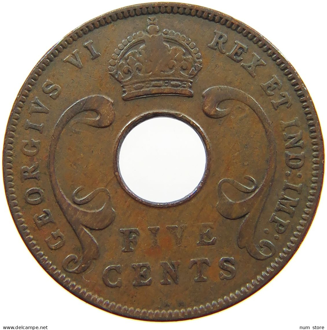 EAST AFRICA 5 CENTS 1937 George VI. (1936-1952) #a095 0143 - Oost-Afrika & Protectoraat Van Uganda