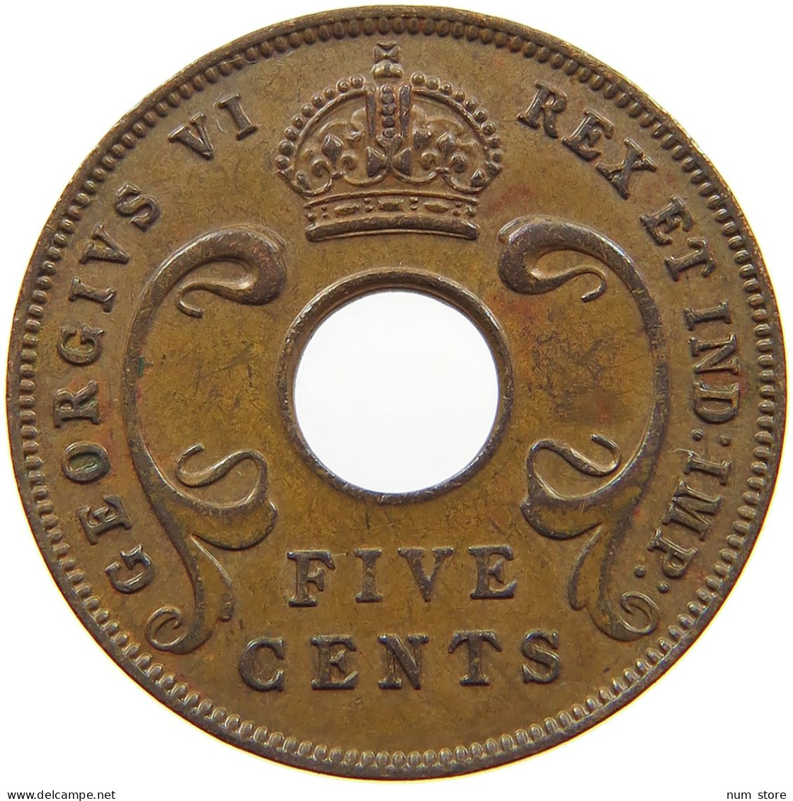 EAST AFRICA 5 CENTS 1942 George VI. (1936-1952) #a095 0139 - Afrique Orientale & Protectorat D'Ouganda