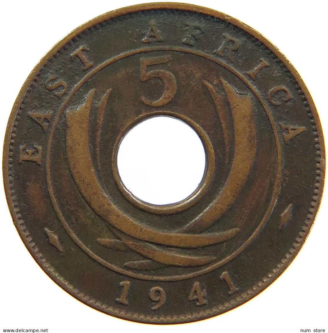 EAST AFRICA 5 CENTS 1941 George VI. (1936-1952) #c012 0373 - East Africa & Uganda Protectorates