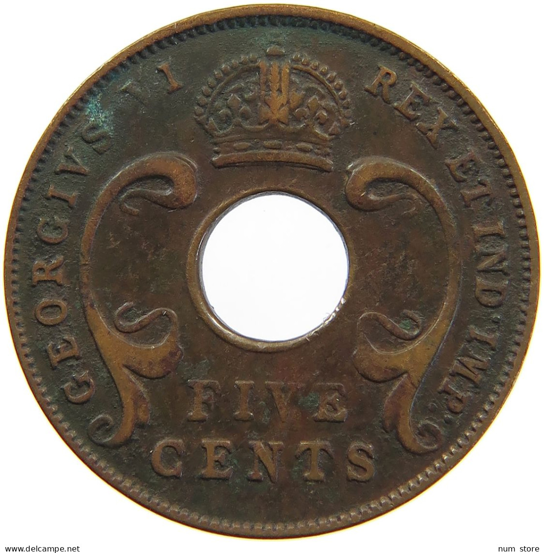 EAST AFRICA 5 CENTS 1941 George VI. (1936-1952) #c012 0373 - Oost-Afrika & Protectoraat Van Uganda