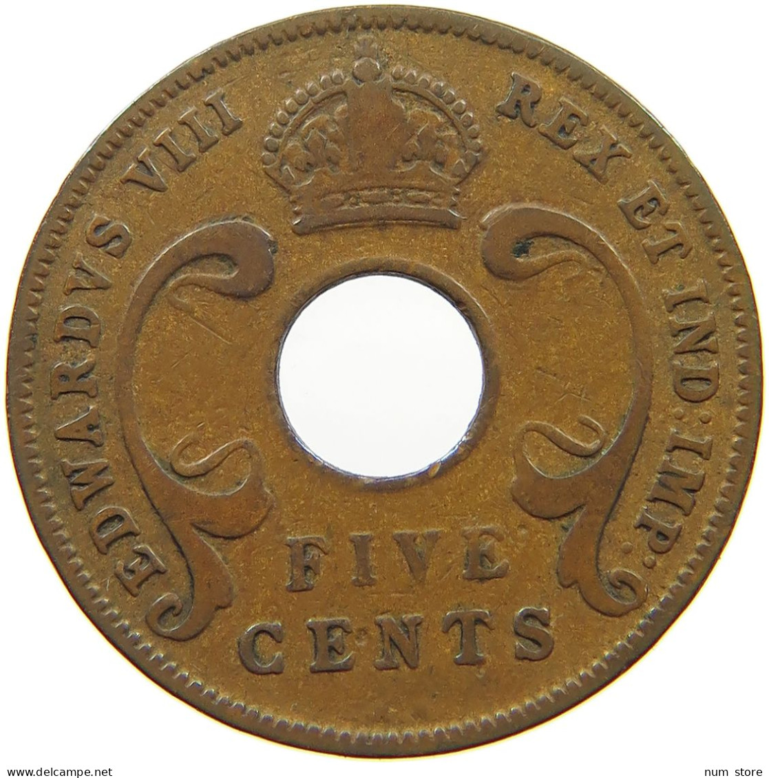 EAST AFRICA 5 CENTS 1936 George V. (1910-1936) #a095 0137 - Oost-Afrika & Protectoraat Van Uganda