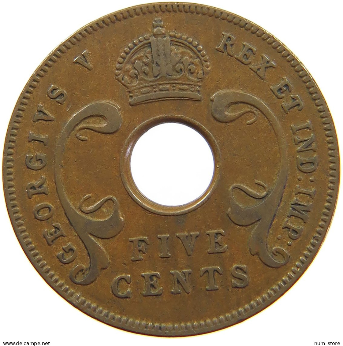 EAST AFRICA 5 CENTS 1934 George V. (1910-1936) #a062 0431 - Ostafrika Und Herrschaft Von Uganda