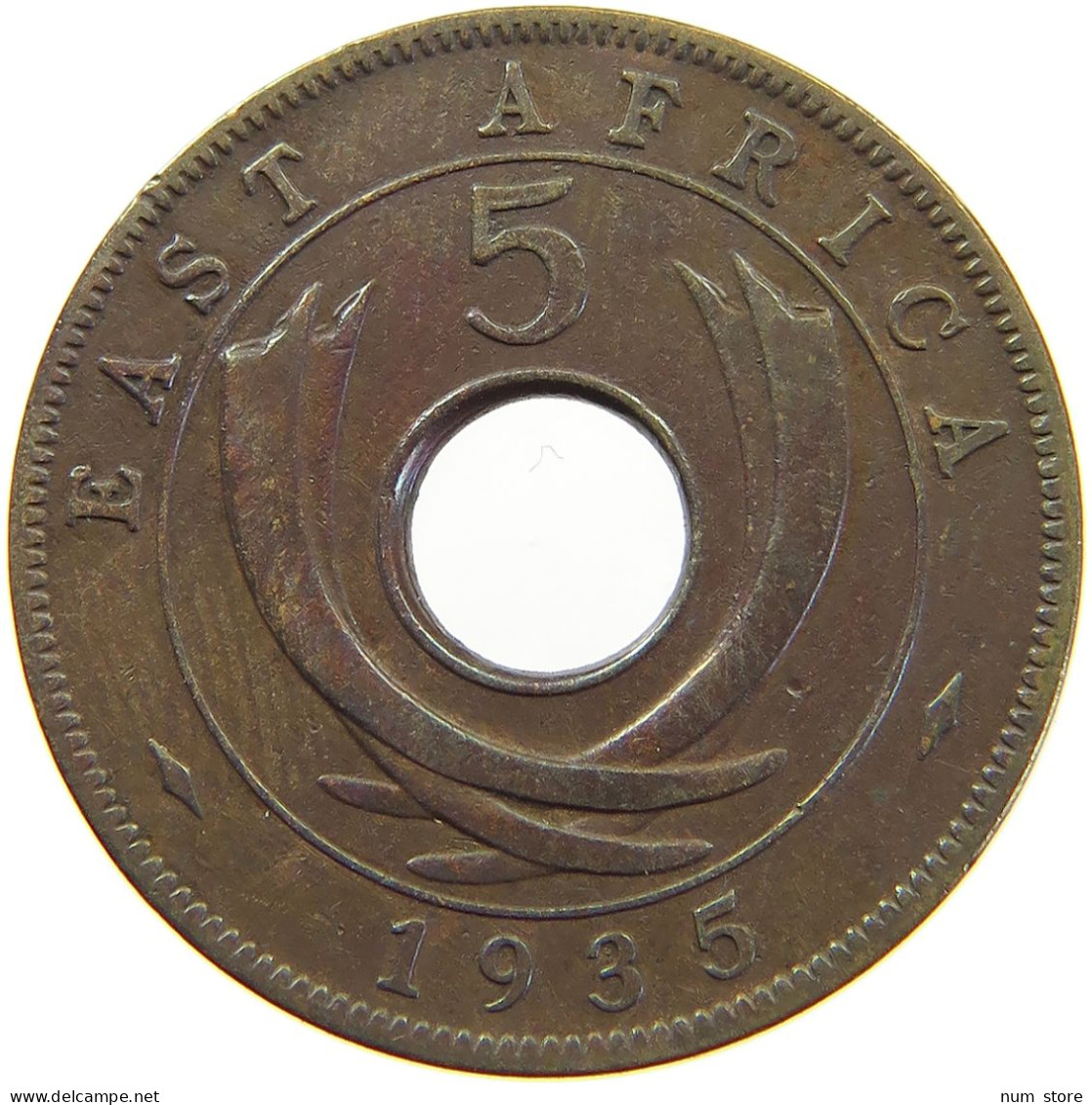 EAST AFRICA 5 CENTS 1935 George V. (1910-1936) #c062 0451 - Ostafrika Und Herrschaft Von Uganda