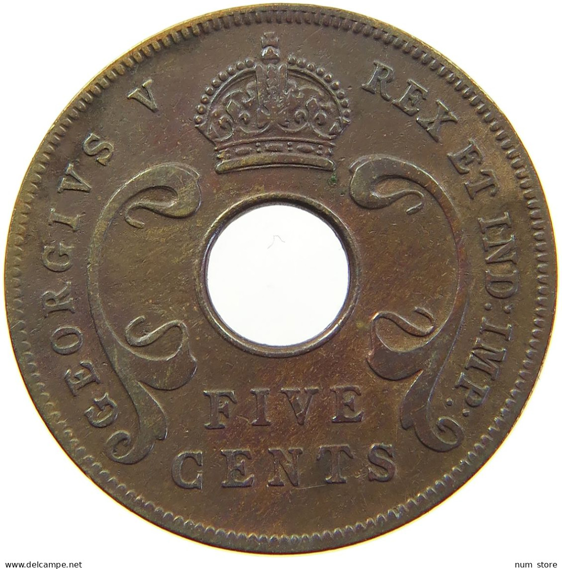 EAST AFRICA 5 CENTS 1935 George V. (1910-1936) #c062 0451 - Ostafrika Und Herrschaft Von Uganda