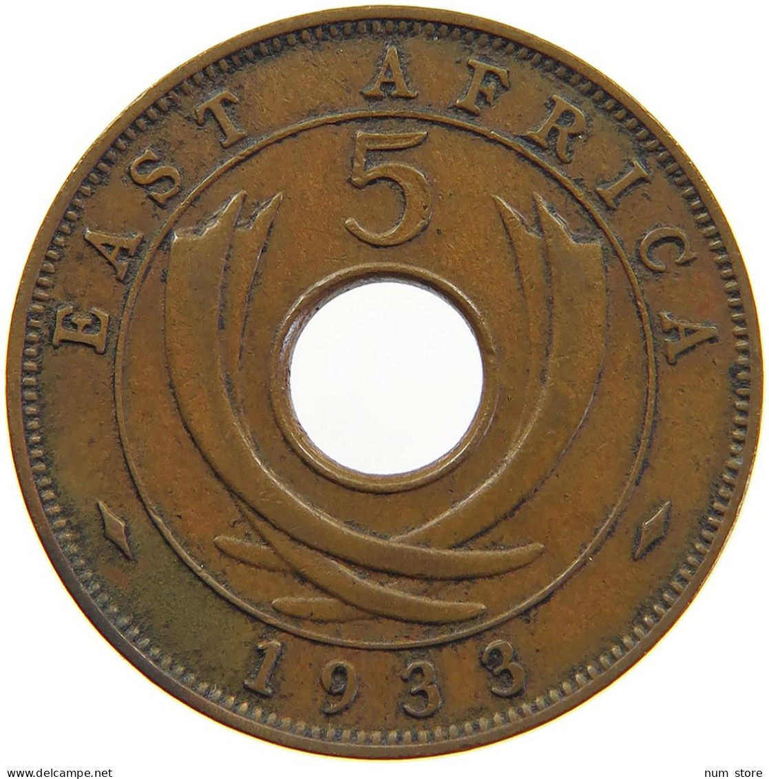 EAST AFRICA 5 CENTS 1933 George V. (1910-1936) #c012 0369 - Afrique Orientale & Protectorat D'Ouganda