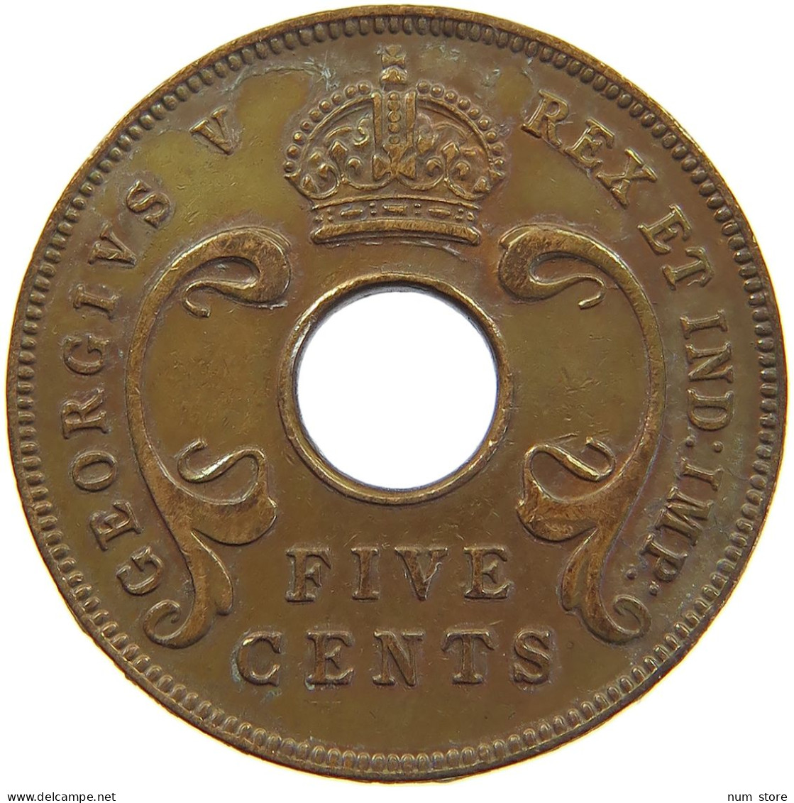 EAST AFRICA 5 CENTS 1933 George V. (1910-1936) #c034 0605 - Ostafrika Und Herrschaft Von Uganda