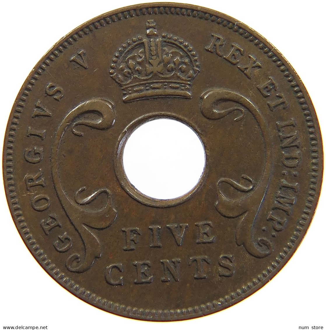 EAST AFRICA 5 CENTS 1935 George V. (1910-1936) #c012 0371 - Ostafrika Und Herrschaft Von Uganda