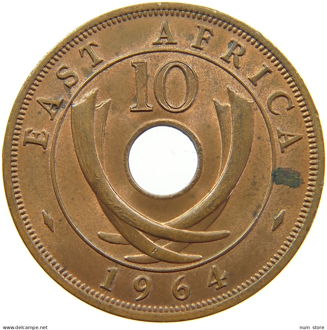 EAST AFRICA 10 CENTS 1964 Elizabeth II. (1952-2022) #s007 0065 - Africa Oriental Y Protectorado De Uganda