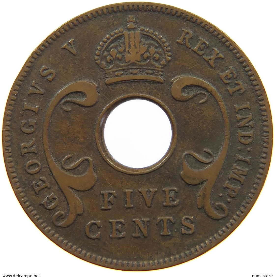 EAST AFRICA 5 CENTS 1933 George V. (1910-1936) #c012 0357 - Ostafrika Und Herrschaft Von Uganda