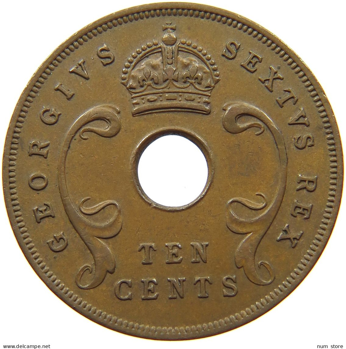 EAST AFRICA 10 CENTS 1952 George VI. (1936-1952) #s067 0321 - Afrique Orientale & Protectorat D'Ouganda