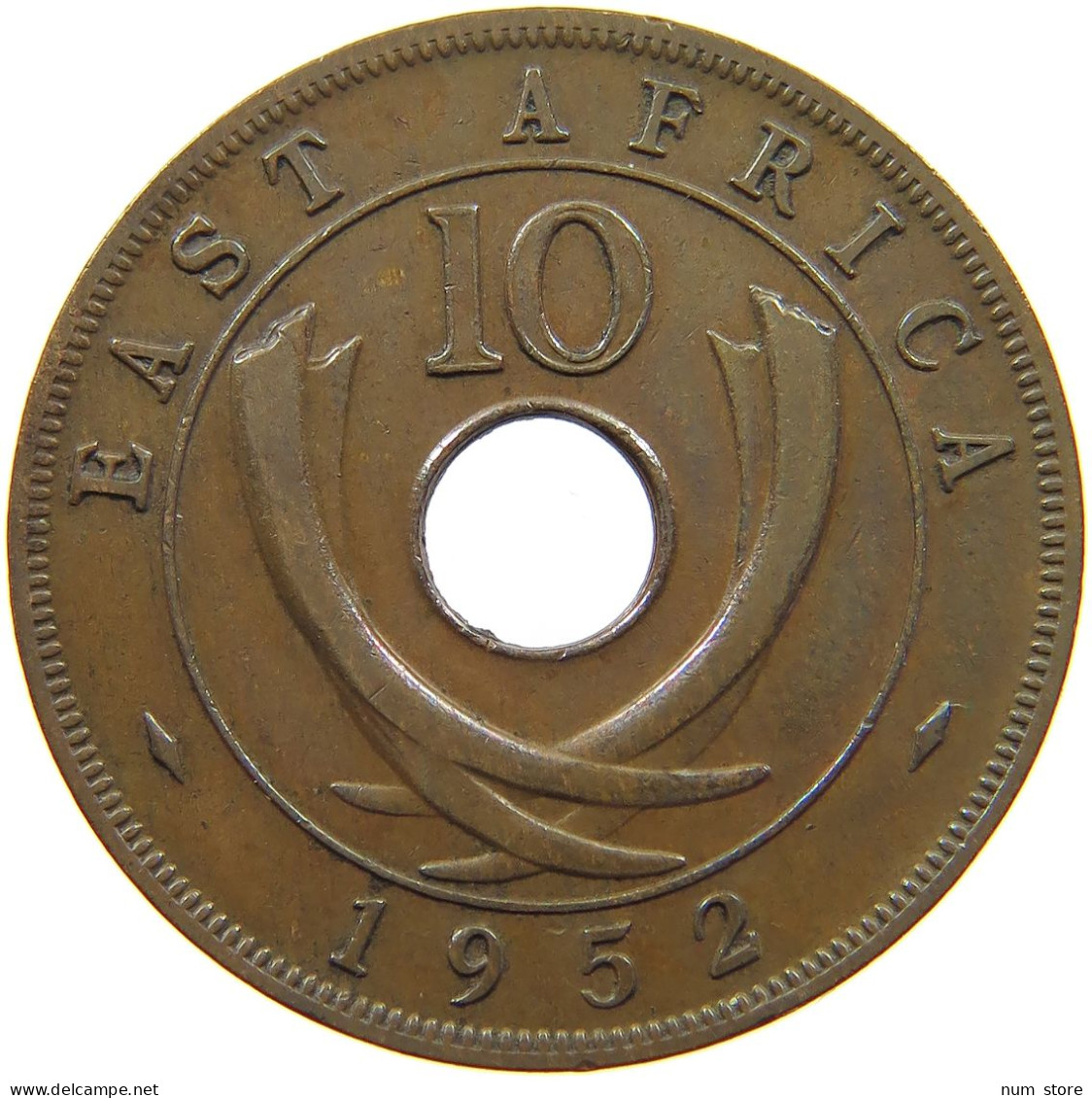 EAST AFRICA 10 CENTS 1952 George VI. (1936-1952) #c079 0667 - Oost-Afrika & Protectoraat Van Uganda