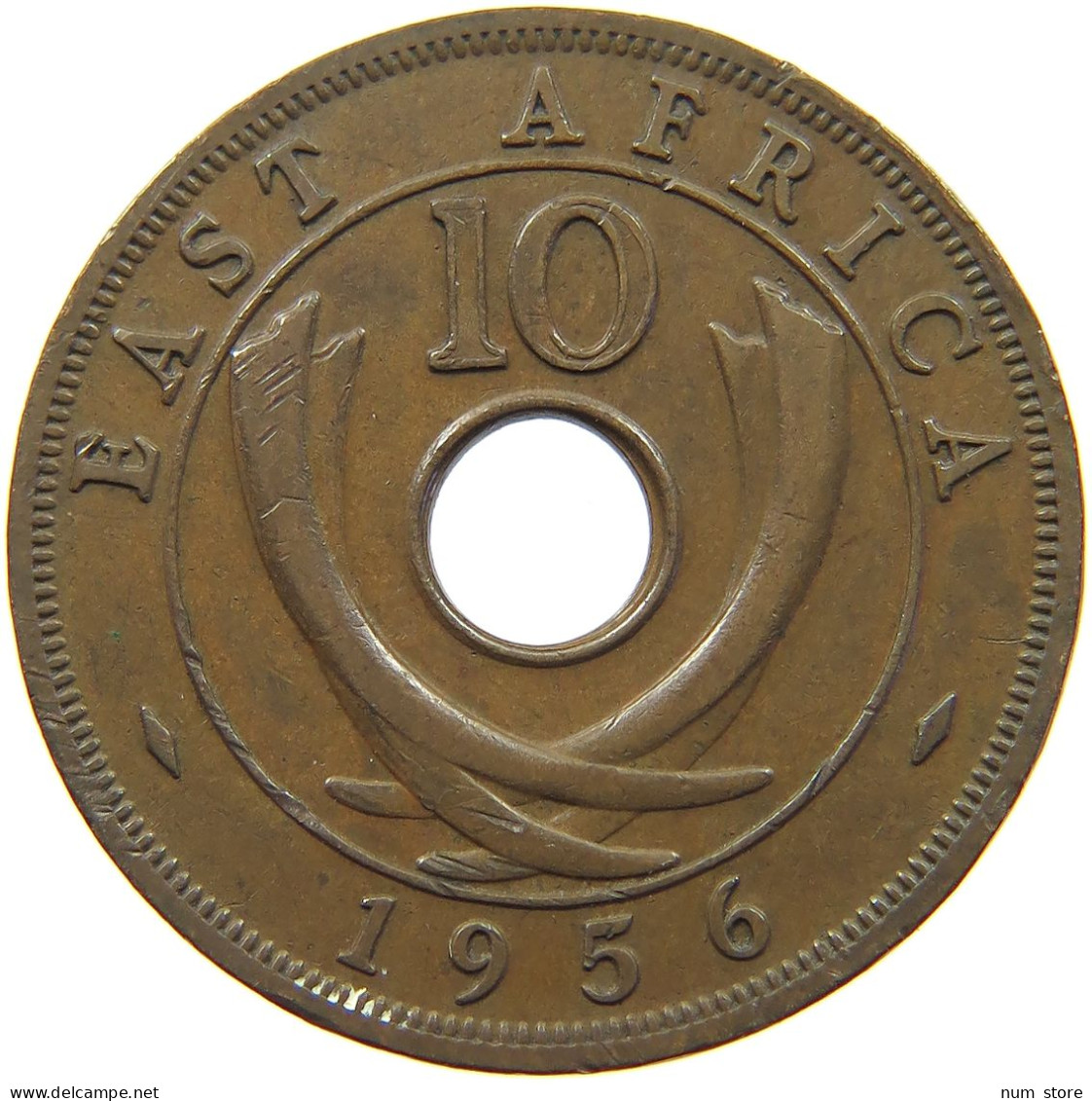 EAST AFRICA 10 CENTS 1956 Elizabeth II. (1952-2022) #c079 0671 - Africa Orientale E Protettorato D'Uganda