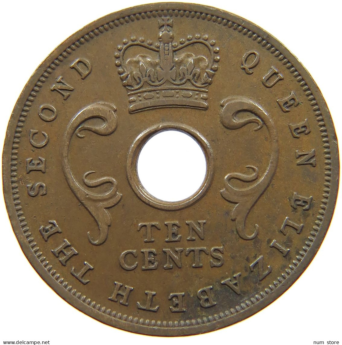 EAST AFRICA 10 CENTS 1956 Elizabeth II. (1952-2022) #c079 0671 - Afrique Orientale & Protectorat D'Ouganda