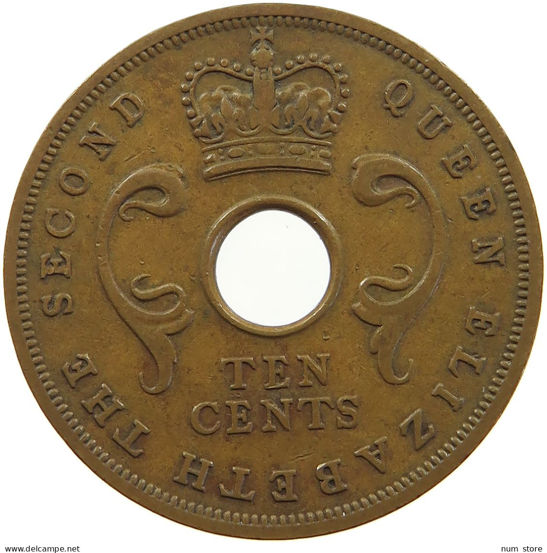 EAST AFRICA 10 CENTS 1956 Elizabeth II. (1952-2022) #a083 0461 - Afrique Orientale & Protectorat D'Ouganda