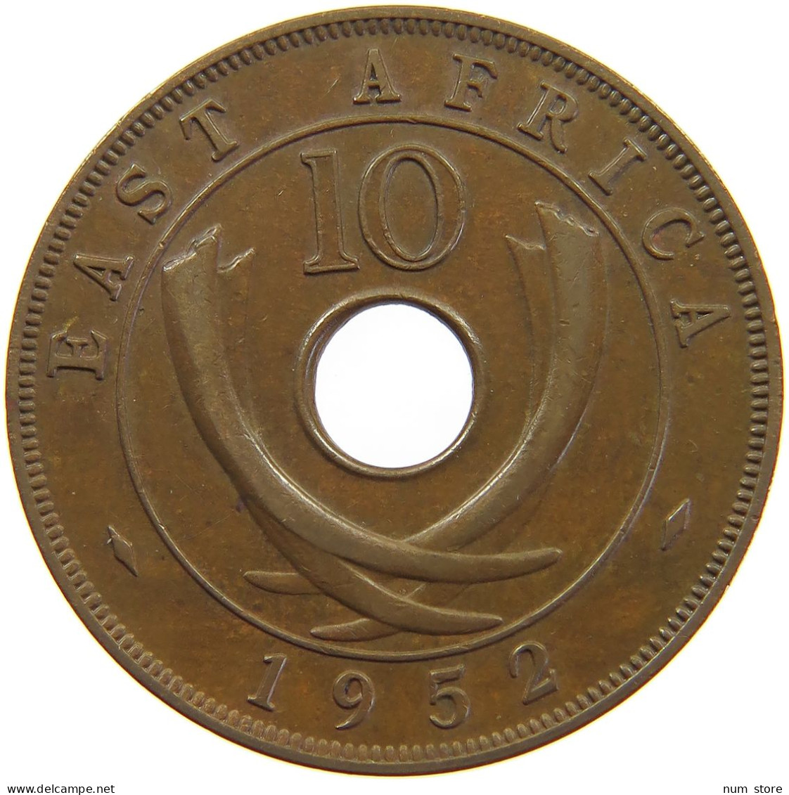 EAST AFRICA 10 CENTS 1952 George VI. (1936-1952) #a062 0223 - East Africa & Uganda Protectorates