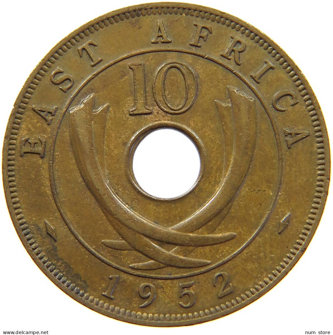 EAST AFRICA 10 CENTS 1952 George VI. (1936-1952) #s017 0297 - Africa Orientale E Protettorato D'Uganda