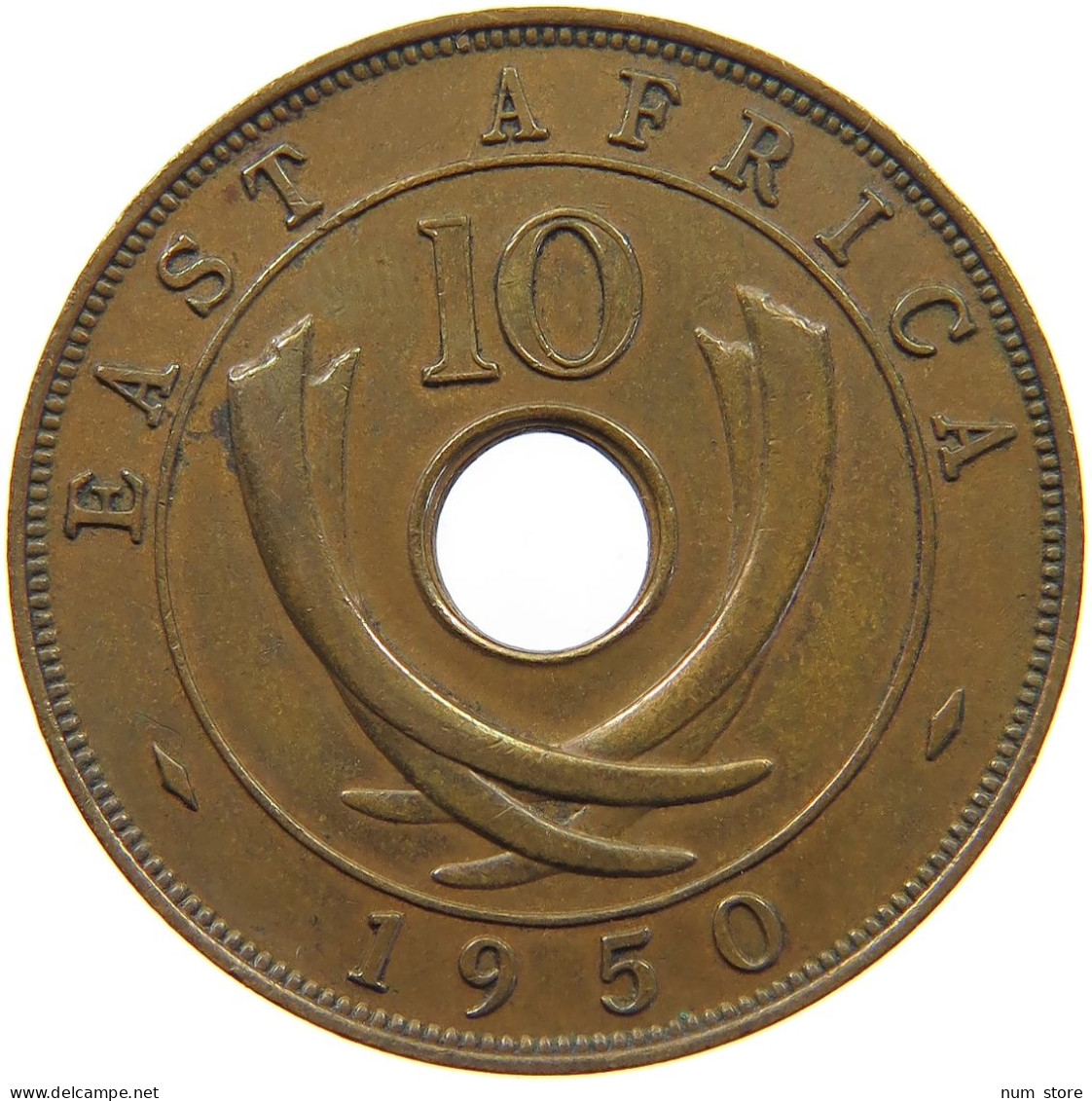 EAST AFRICA 10 CENTS 1950 George VI. (1936-1952) #c014 0447 - Afrique Orientale & Protectorat D'Ouganda