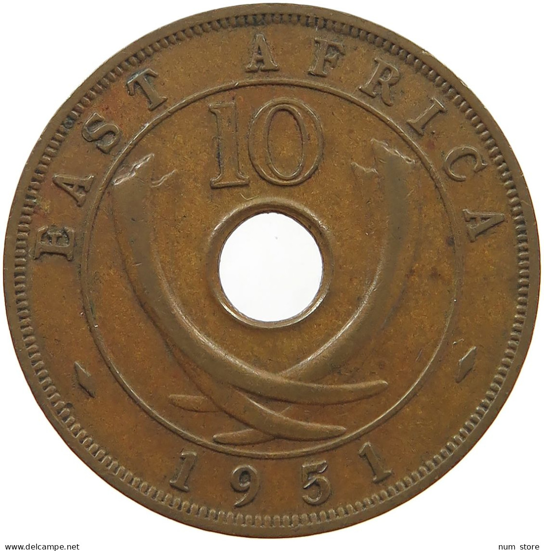 EAST AFRICA 10 CENTS 1951 George VI. (1936-1952) #c071 0383 - East Africa & Uganda Protectorates