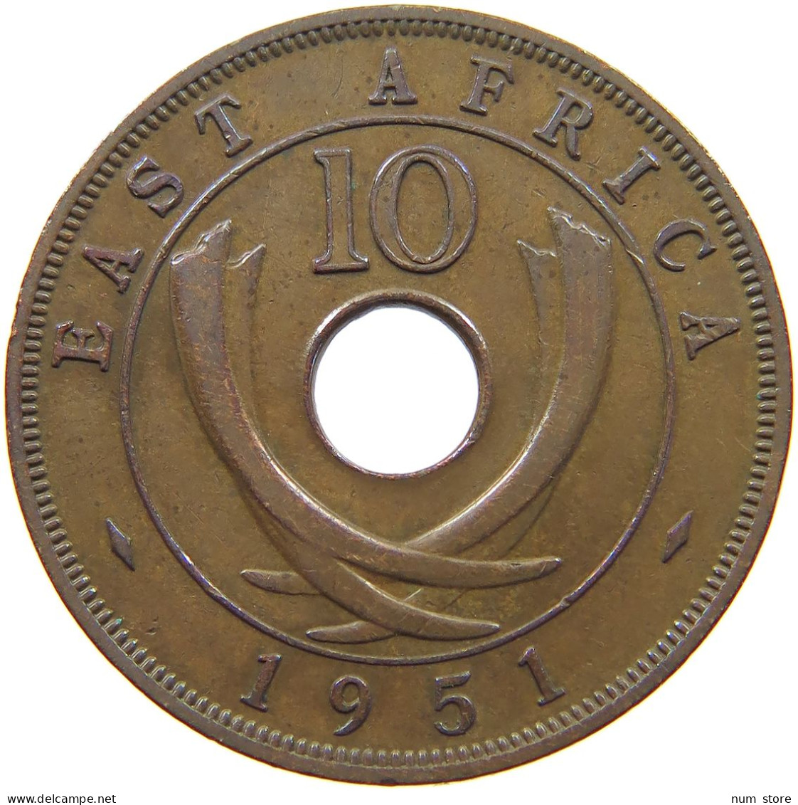 EAST AFRICA 10 CENTS 1951 George VI. (1936-1952) #c079 0665 - Afrique Orientale & Protectorat D'Ouganda