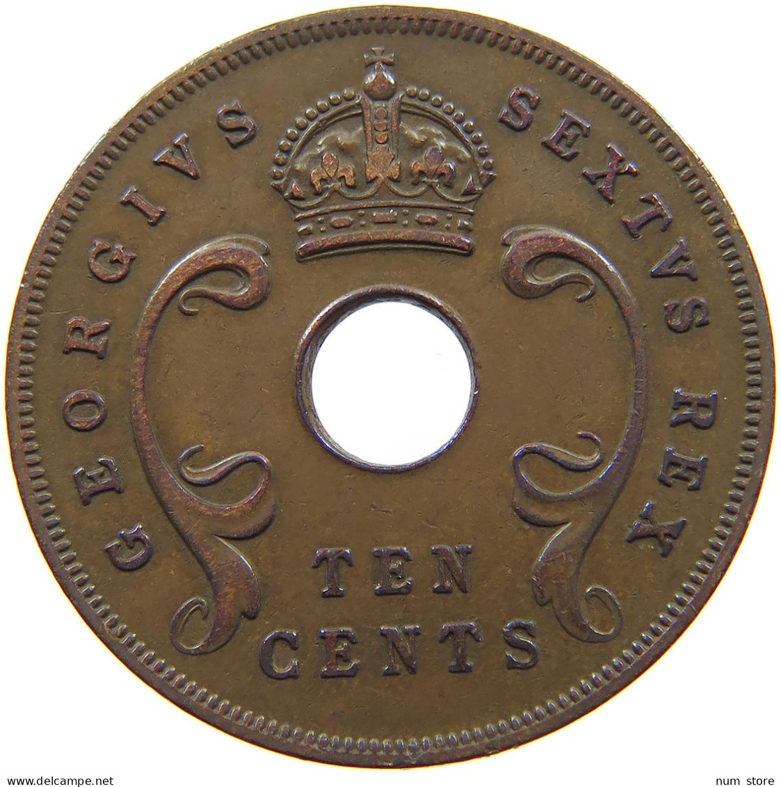 EAST AFRICA 10 CENTS 1951 George VI. (1936-1952) #c079 0665 - Ostafrika Und Herrschaft Von Uganda