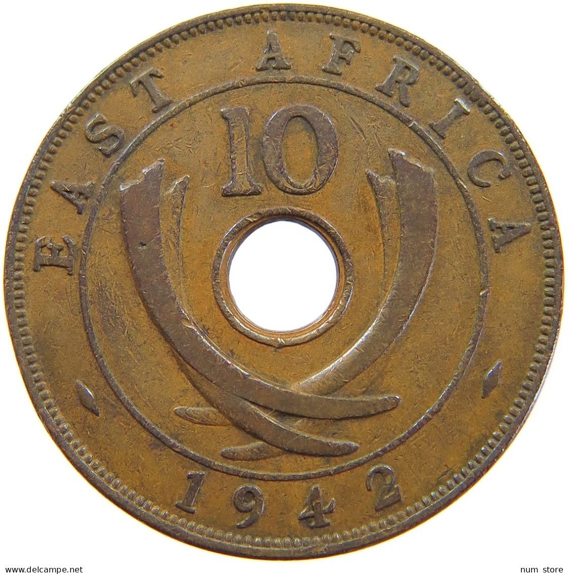 EAST AFRICA 10 CENTS 1942 George VI. (1936-1952) #a062 0215 - Ostafrika Und Herrschaft Von Uganda