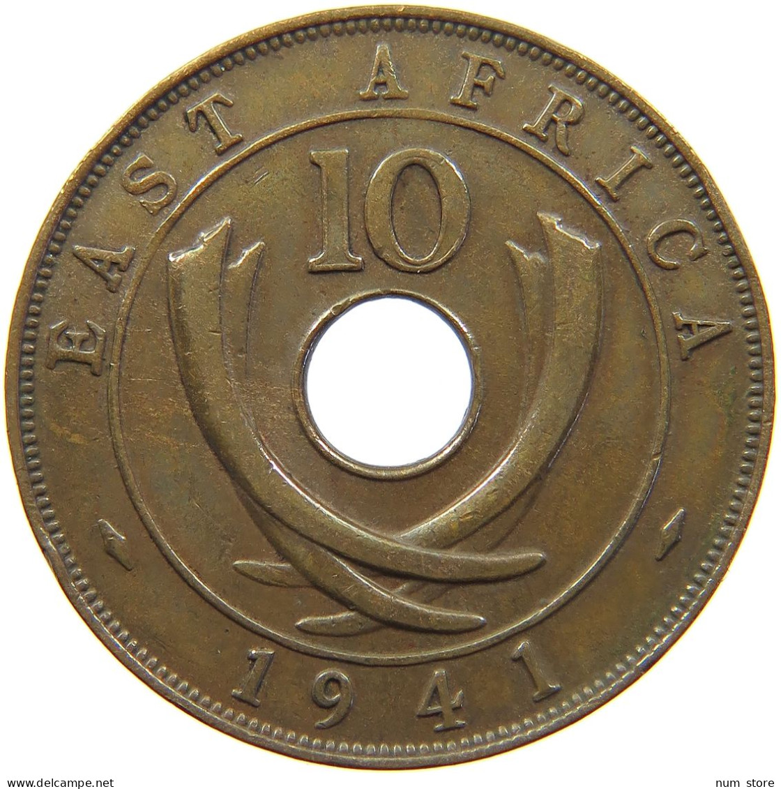 EAST AFRICA 10 CENTS 1941 I George VI. (1936-1952) #s007 0067 - Africa Oriental Y Protectorado De Uganda