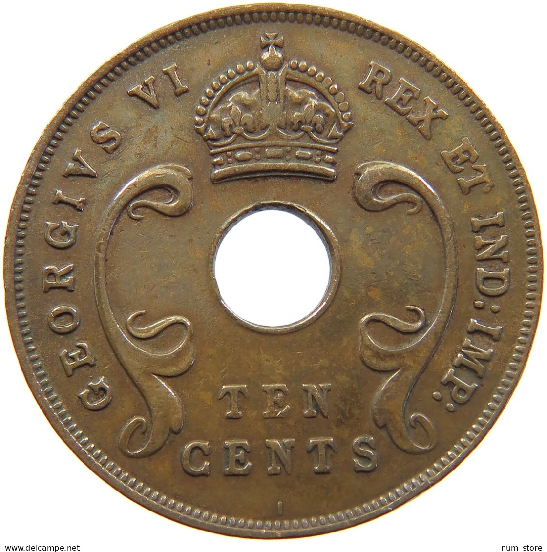 EAST AFRICA 10 CENTS 1941 I George VI. (1936-1952) #s007 0067 - Ostafrika Und Herrschaft Von Uganda