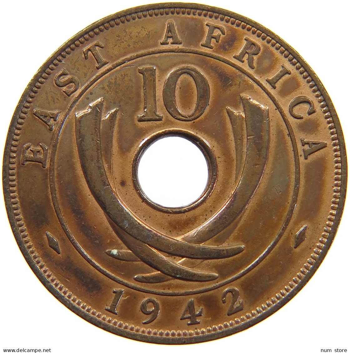 EAST AFRICA 10 CENTS 1942 George VI. (1936-1952) #c036 0589 - East Africa & Uganda Protectorates