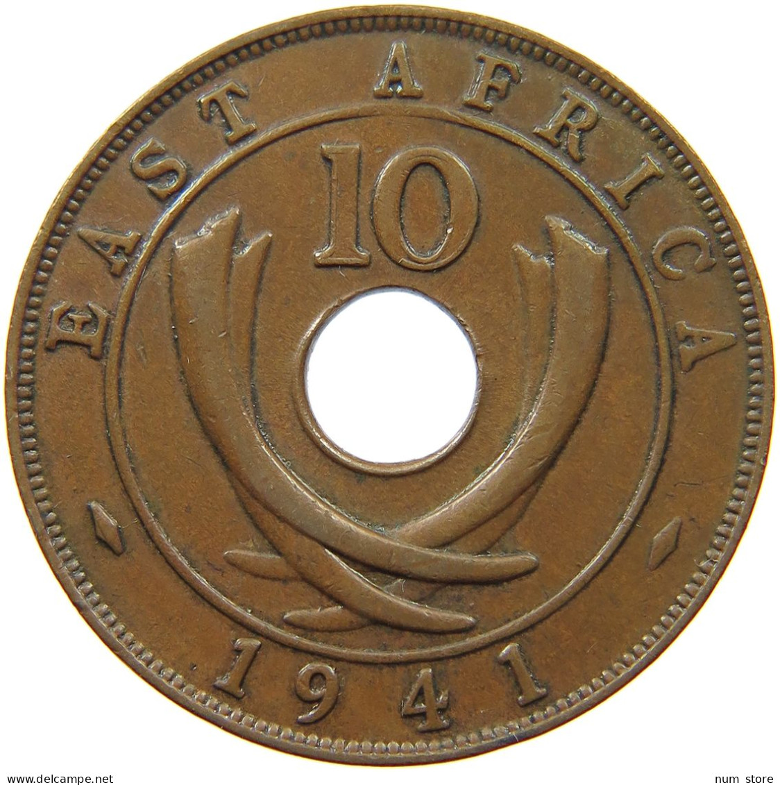 EAST AFRICA 10 CENTS 1941 George VI. (1936-1952) #s046 0065 - Oost-Afrika & Protectoraat Van Uganda