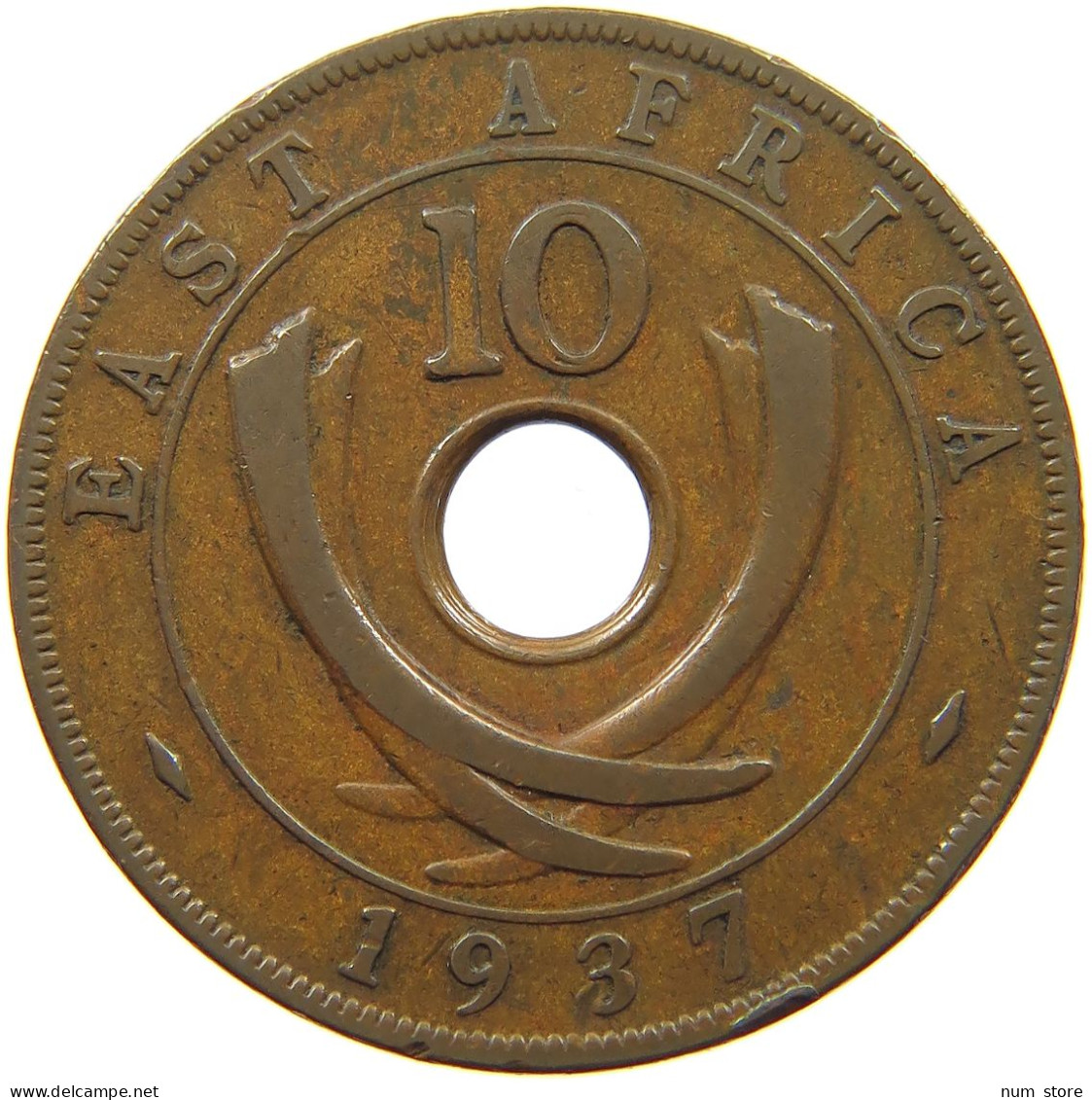 EAST AFRICA 10 CENTS 1937 George VI. (1936-1952) #c079 0663 - Ostafrika Und Herrschaft Von Uganda