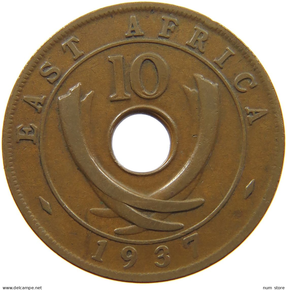 EAST AFRICA 10 CENTS 1937 George VI. (1936-1952) #c014 0435 - East Africa & Uganda Protectorates