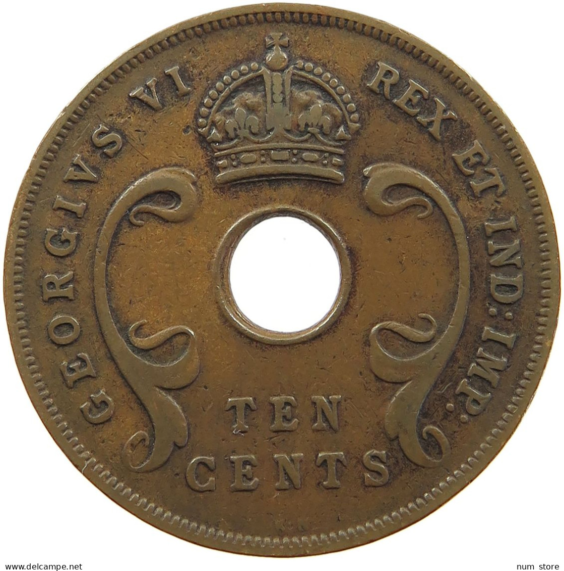 EAST AFRICA 10 CENTS 1937 George VI. (1936-1952) #a083 0459 - Ostafrika Und Herrschaft Von Uganda