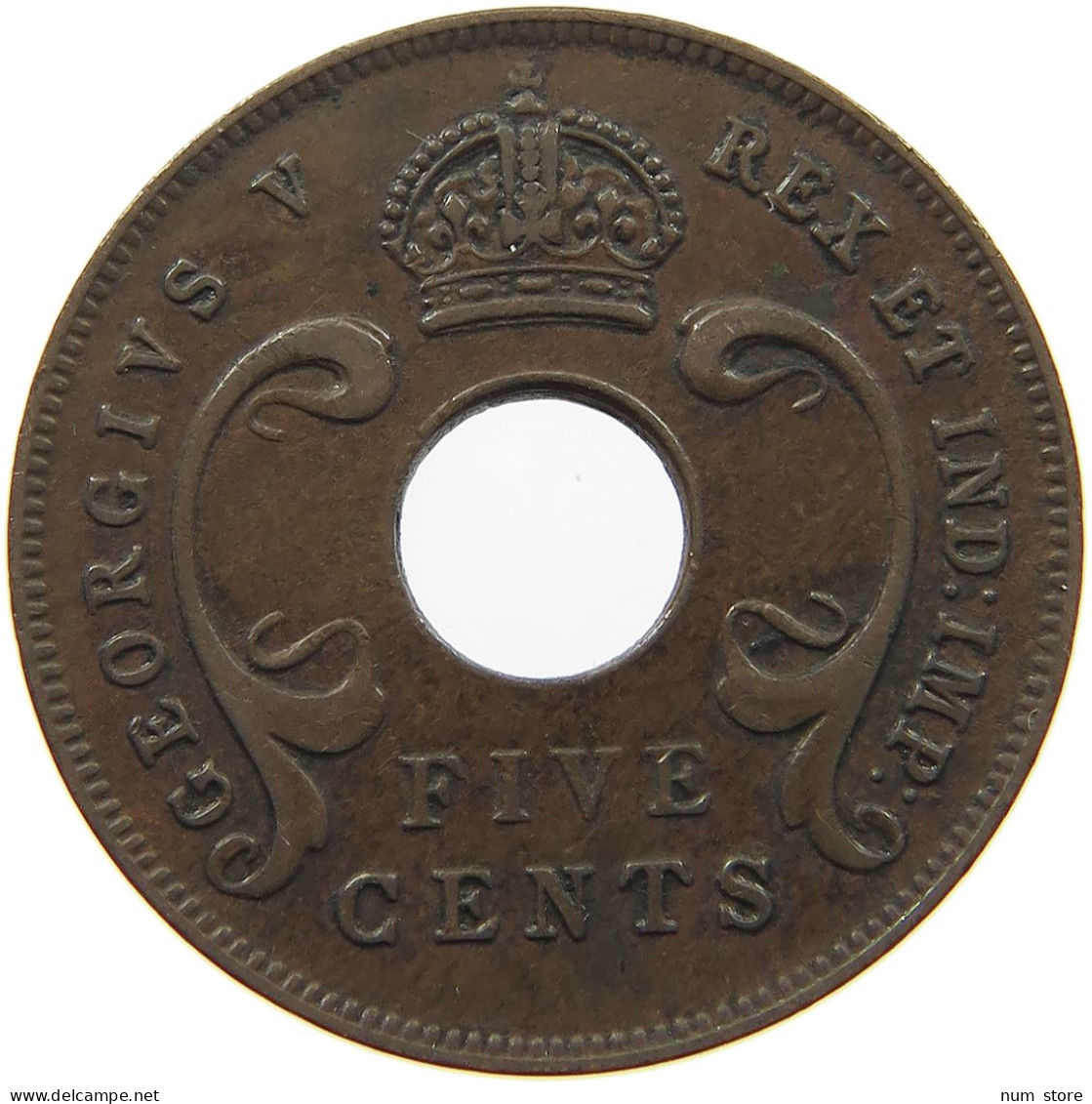 EAST AFRICA 5 CENTS 1924 George V. (1910-1936) #c080 0239 - Africa Orientale E Protettorato D'Uganda