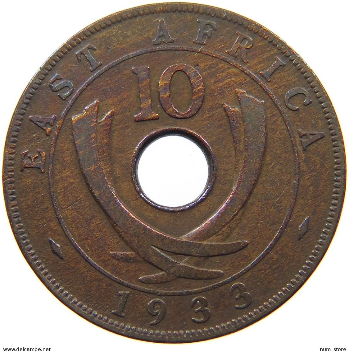 EAST AFRICA 10 CENTS 1933 George V. (1910-1936) #c079 0657 - Ostafrika Und Herrschaft Von Uganda