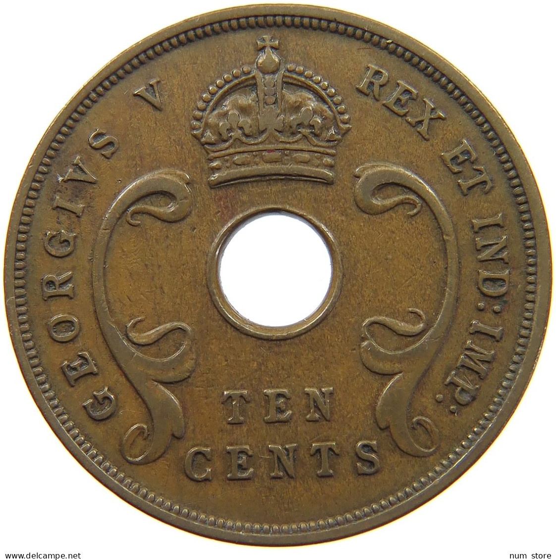 EAST AFRICA 10 CENTS 1934 George V. (1910-1936) #c014 0439 - Ostafrika Und Herrschaft Von Uganda