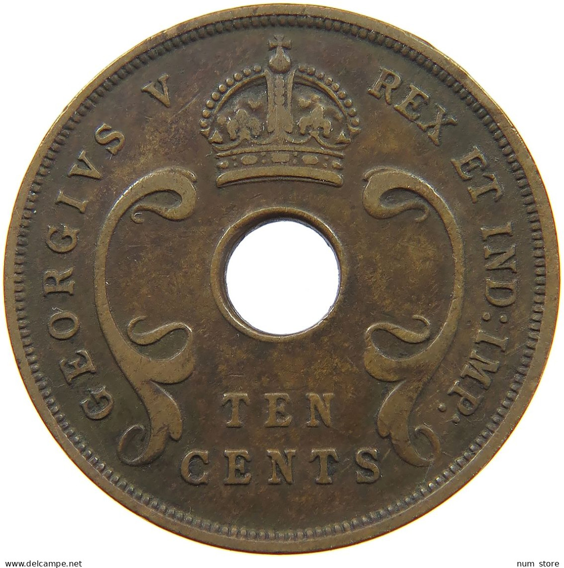 EAST AFRICA 10 CENTS 1934 George V. (1910-1936) #a041 0143 - Ostafrika Und Herrschaft Von Uganda