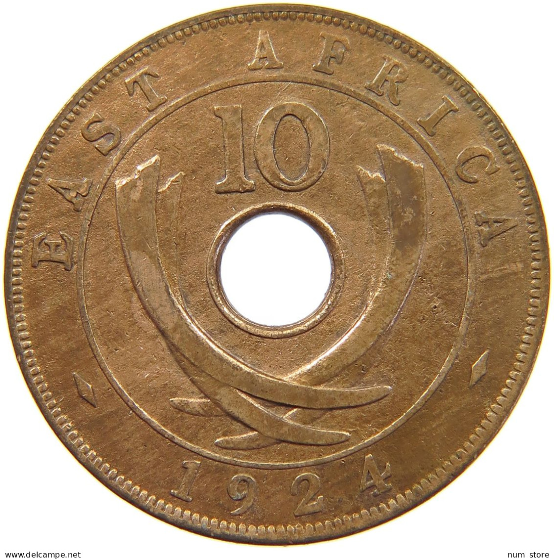 EAST AFRICA 10 CENTS 1924 George V. (1910-1936) #c036 0591 - Ostafrika Und Herrschaft Von Uganda