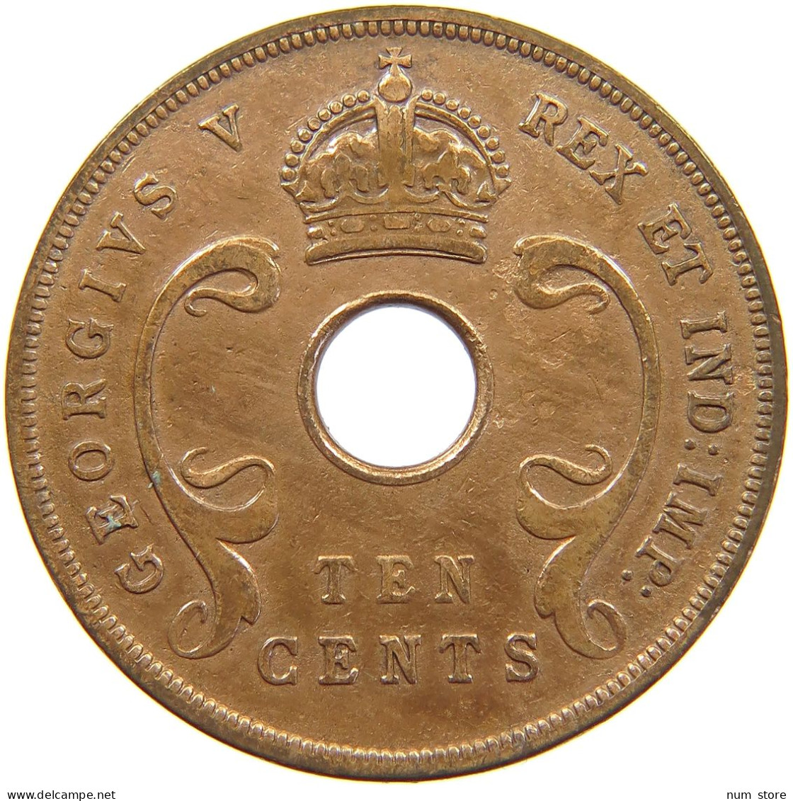 EAST AFRICA 10 CENTS 1924 George V. (1910-1936) #c036 0591 - Oost-Afrika & Protectoraat Van Uganda