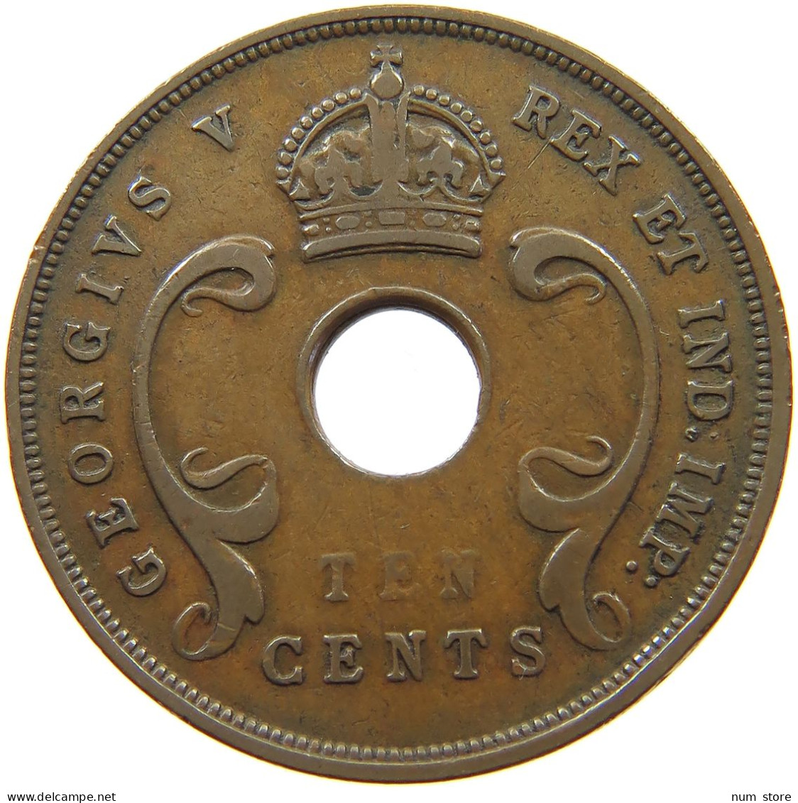 EAST AFRICA 10 CENTS 1924 George V. (1910-1936) #c079 0655 - Ostafrika Und Herrschaft Von Uganda