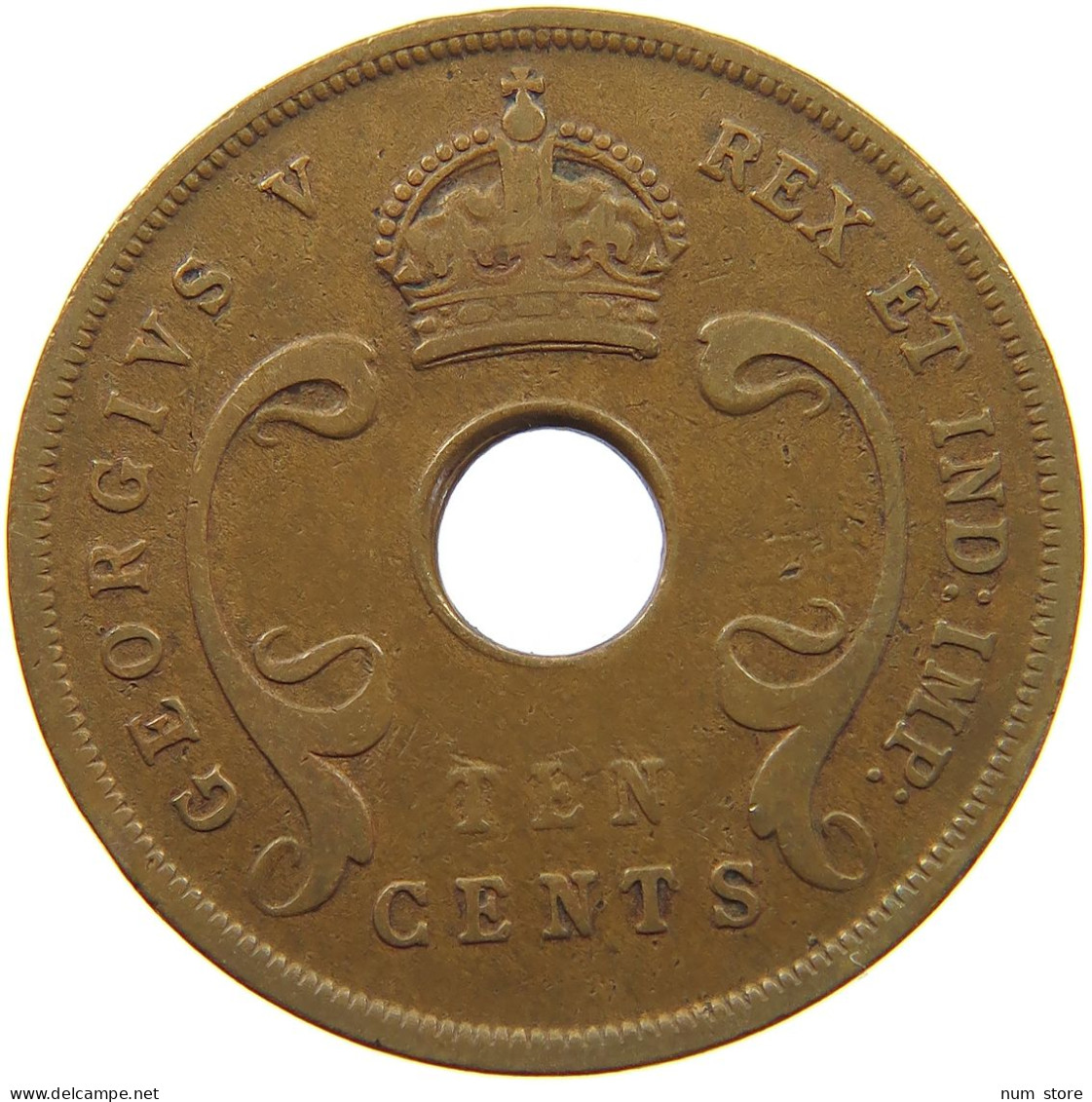 EAST AFRICA 10 CENTS 1922 George V. (1910-1936) #c014 0433 - Ostafrika Und Herrschaft Von Uganda