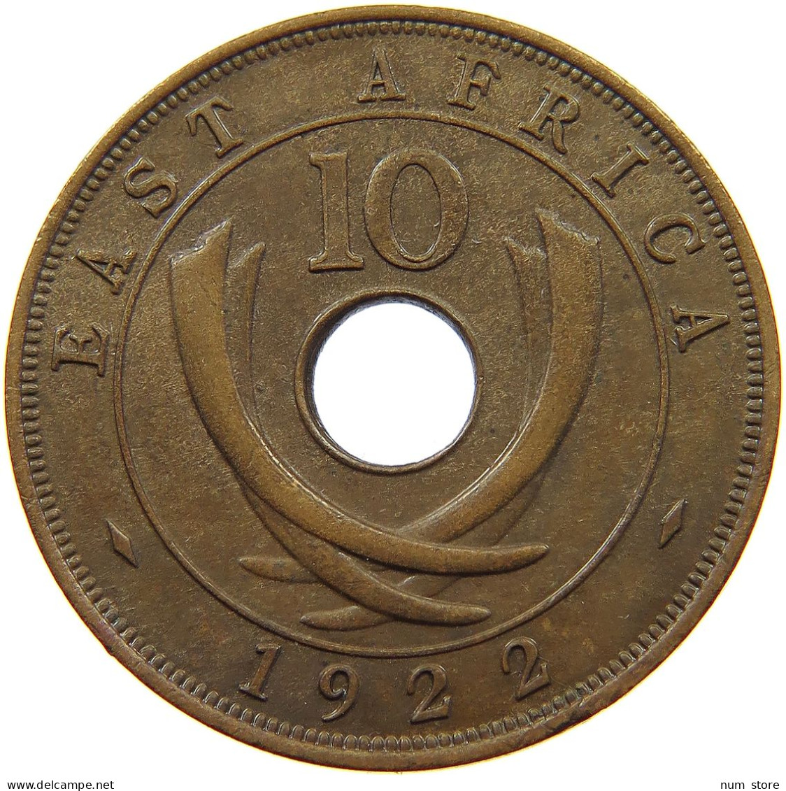 EAST AFRICA 10 CENTS 1922 George V. (1910-1936) #a008 0227 - Afrique Orientale & Protectorat D'Ouganda