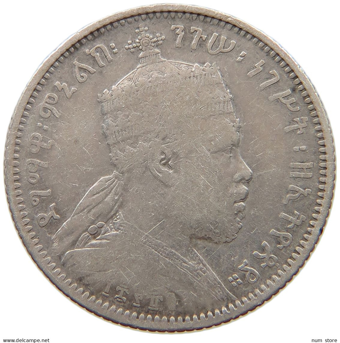 ETHIOPIA 1/4 BIRR 1889  #s038 0347 - Ethiopië