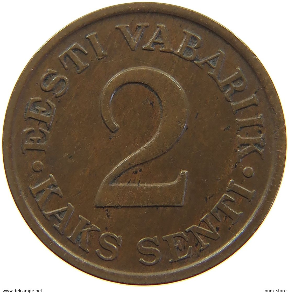 ESTONIA 2 SENTI 1934  #c052 0077 - Estonie