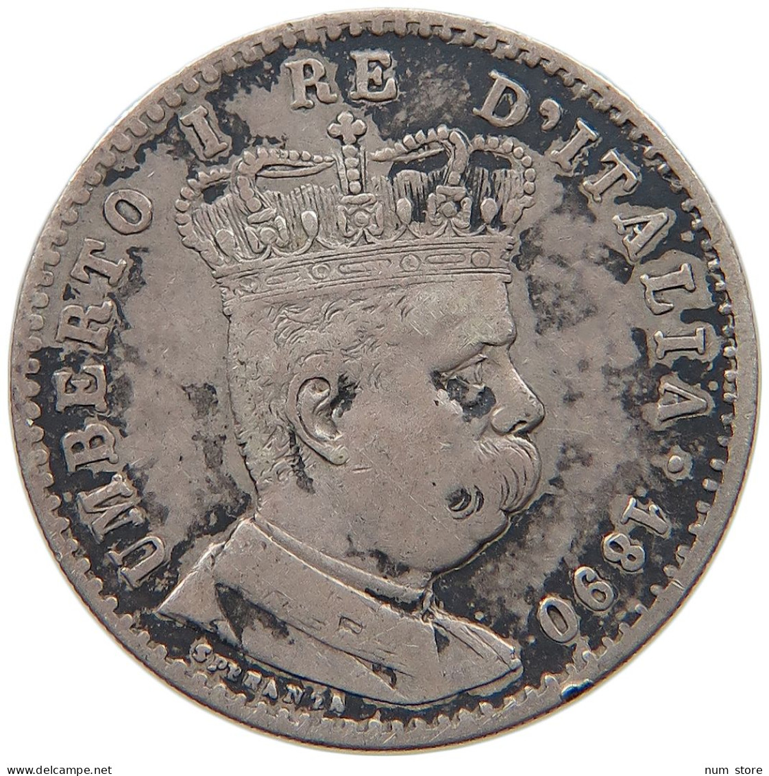 ERITREA LIRA 1890 UMBERTO I. #t107 0321 - Eritrea