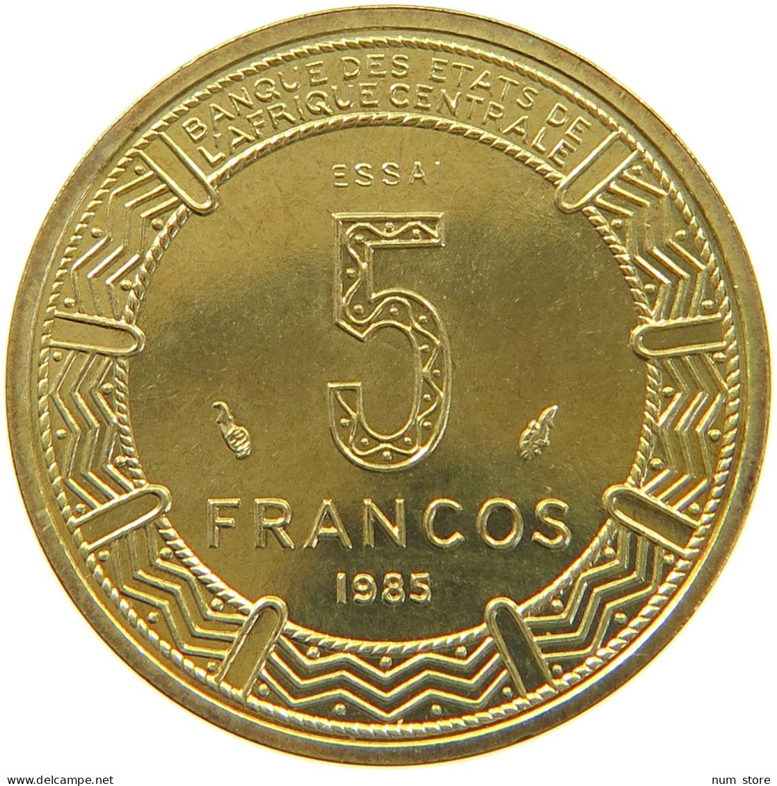 EQUATORIAL GUINEA 5 FRANCOS 1985 ESSAI  #t084 0157 - Guinée Equatoriale