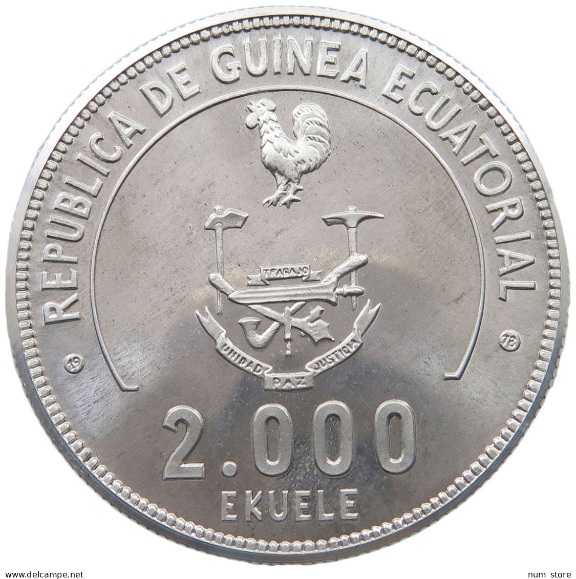 EQUATORIAL GUINEA 2000 EKUELE 1978 ESSAI EQUATORIAL GUINEA 2000 EKUELE 1978 ALLUMINIUM ESSAI #t081 0023 - Equatoriaal Guinea